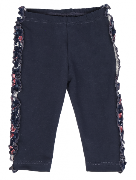 Mamatti Dojčenské legíny s lampasmi, Flowers - granátové 92 (18-24m)