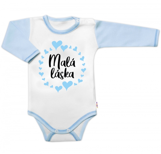 Body dl.rukáv s vtip. textom Baby Nellys, Malá láska, chalan 86 (12-18m)